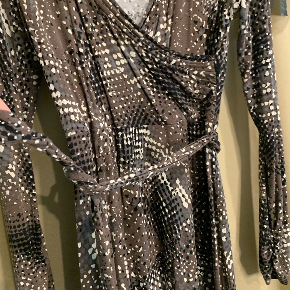 Cabi Long Sleeve Dot Wrap Dress | Size Small - Picture 6 of 13
